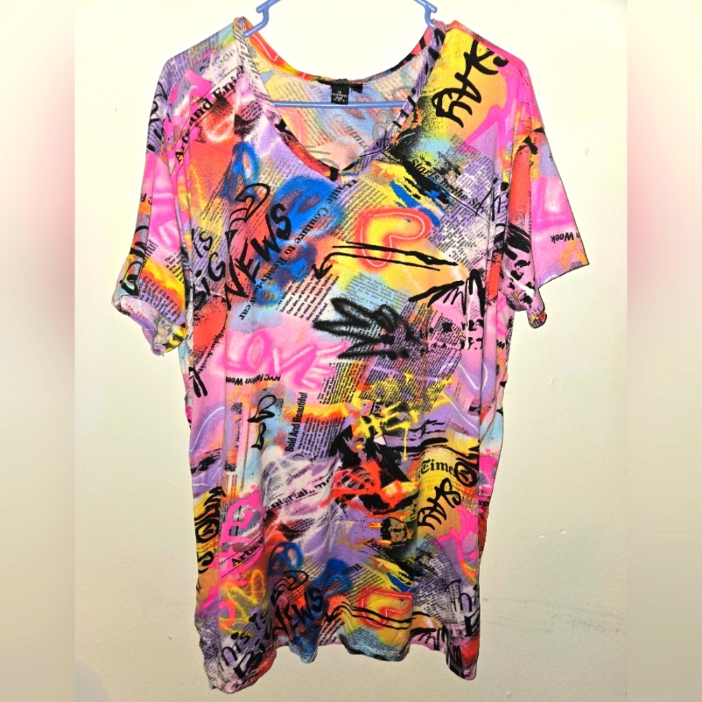 👕 printed slit tee 1x